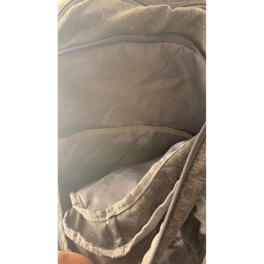 Under Armour Heather Grey Athletic Backpack Multi-Pocket School Gym Bag